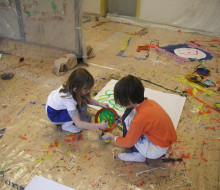 Actionpainting in der Familie