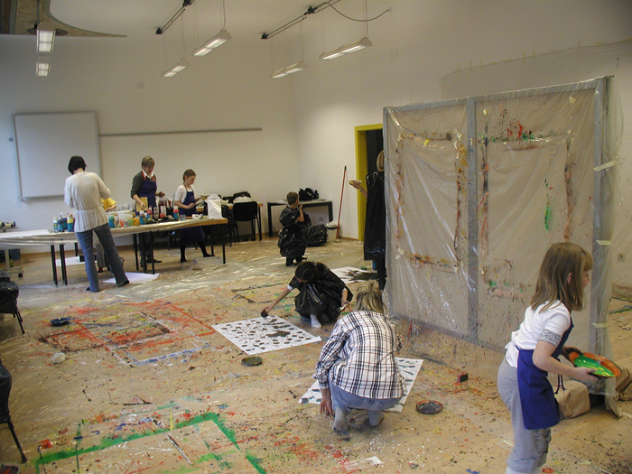 Actionpainting in der Familie