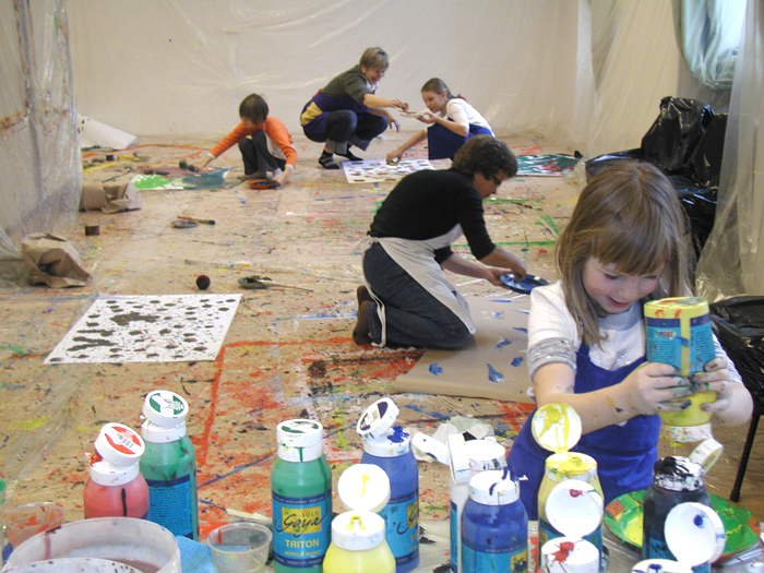 Actionpainting in der Familie
