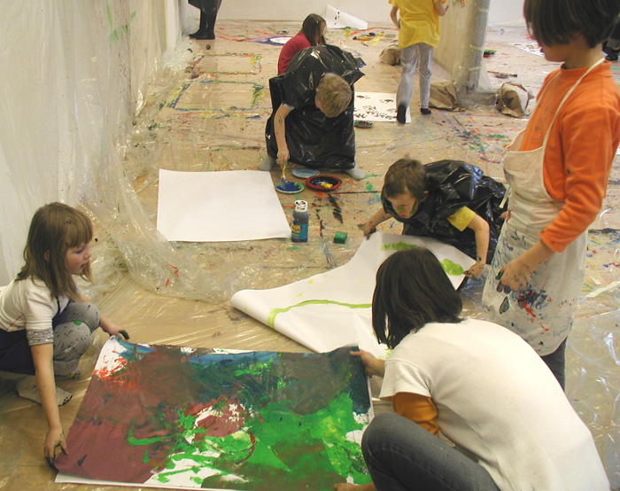 Actionpainting in der Familie
